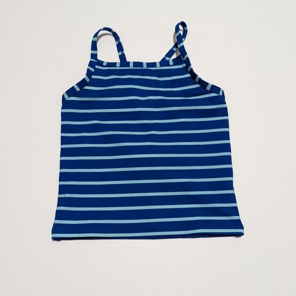 Hanna Andersson Dark Blue Light Blue Striped Tankini Top Swim Suit Size 110 5 - Picture 3 of 5